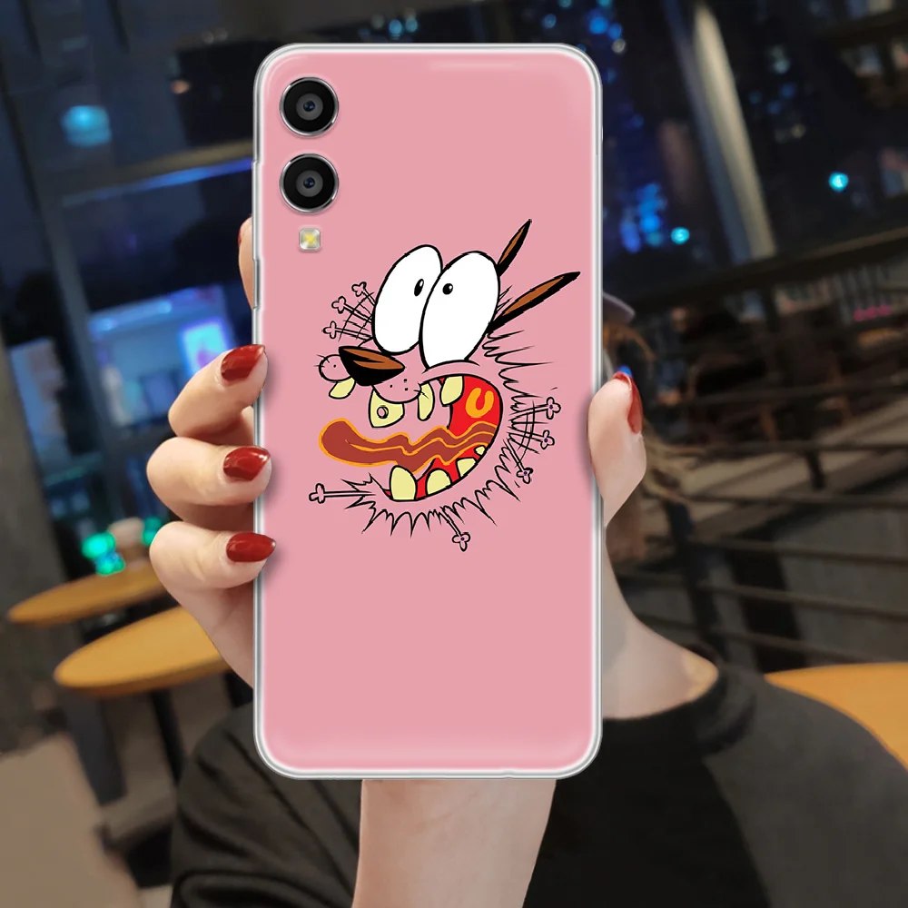 

Courage cartoon Cowardly Dog Phone Case hull For HUAWEI honor nova v 5 7 8 9 10 20 30 C A X Lite Pro transparent back painting