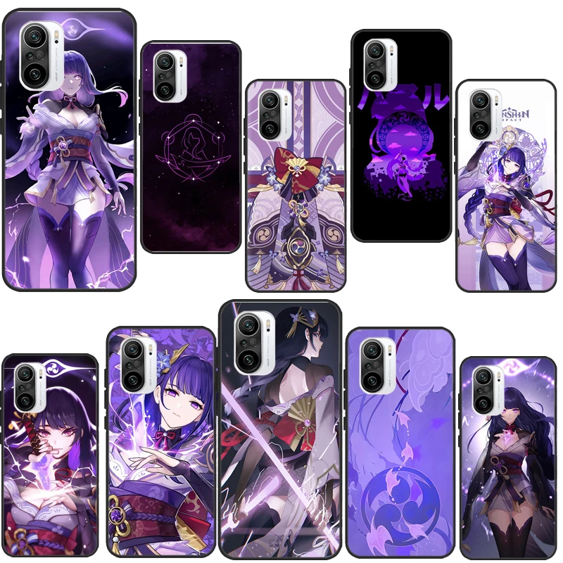 genshin impact raiden shogun case for xiaomi mi 11 lite 12 12x 11t pro poco x3 pro x3 gt x4 m4 m3 f3 phone cover shell free global shipping