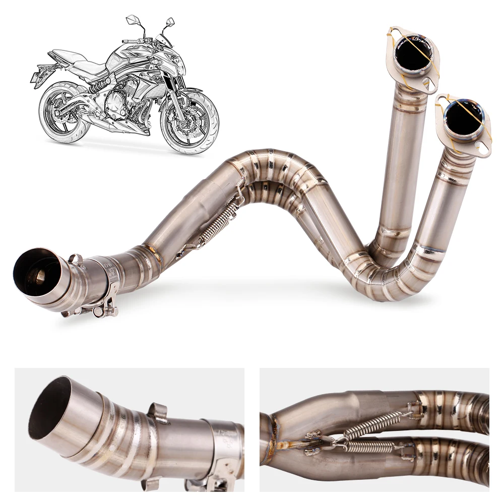 

Slip for ninja 650 ER6N ER-6N ER-6Fmotorcycle exhaust muffler titanium alloy header intermediate connecting tube complete system