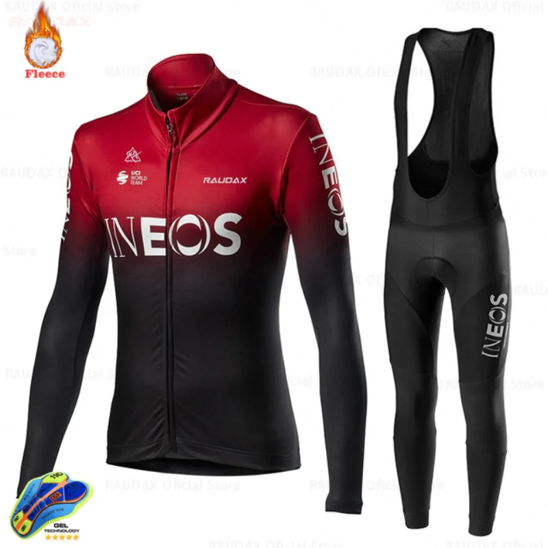 

Ineos Bicycle Team Cycling Clothes Sets Winter Long Sleeves Cycling Jerseys Suit Maillot Ciclismo Hombre MTB 2021 Bib Pants Kit