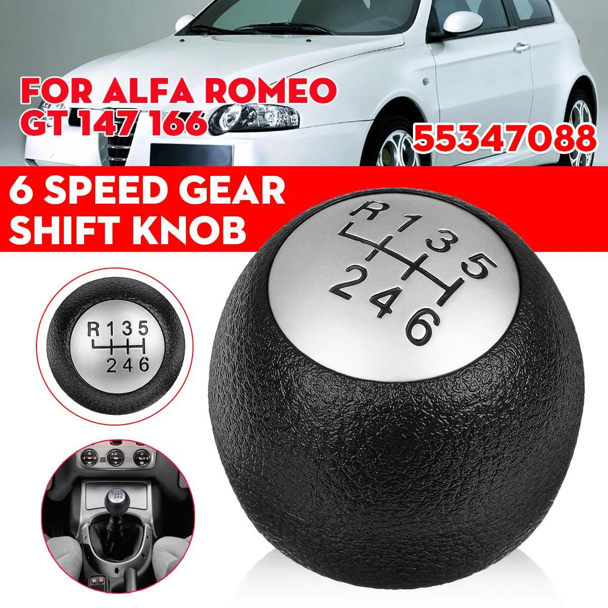 6 скоростей ручная рукоятка для рычага переключения передач палка гандбола Alfa Romeo