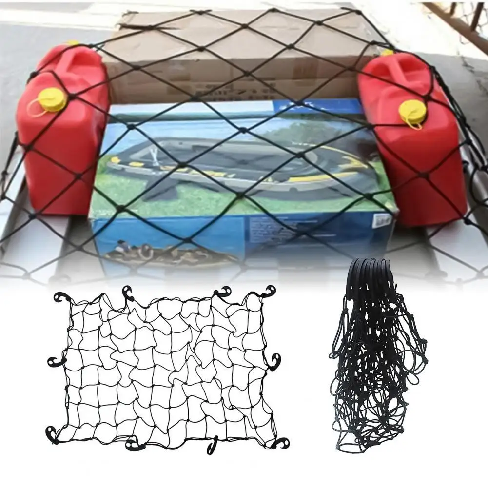 

Mesh Cargo Net Wear-resistant Multi-function Tie-Down Nylon Mesh Car Roof Cargo Net for Cross Country Vehicle