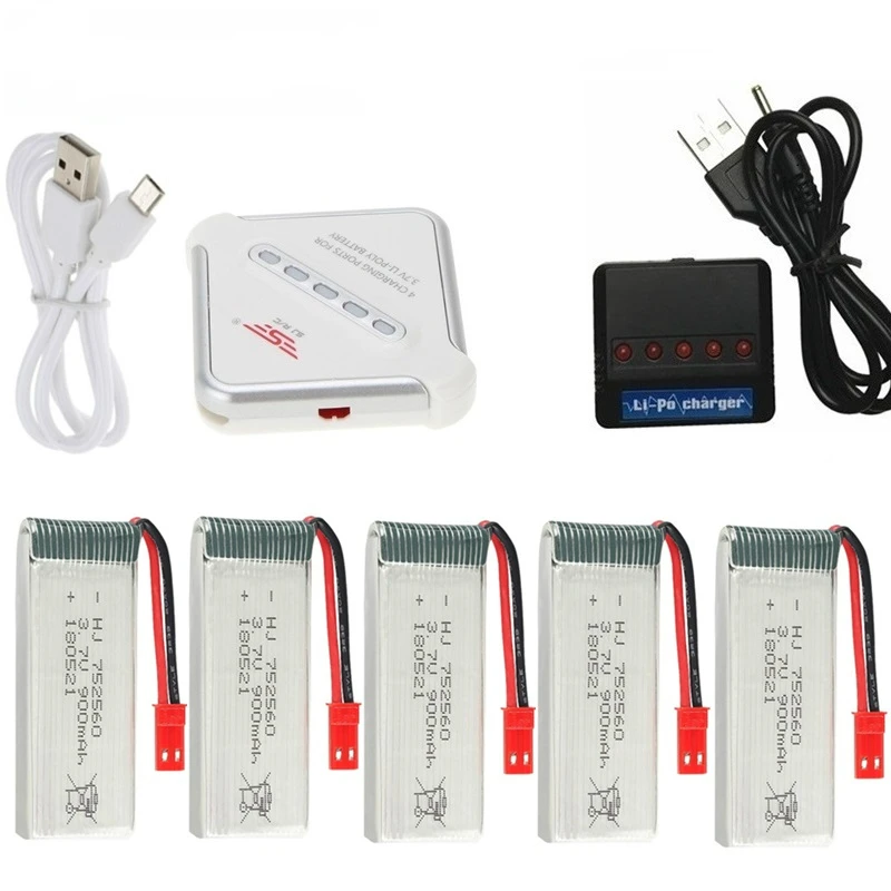 Зарядное устройство lipo 900 мАч 3 7 в для Syma X5 X5C X5SC X5SW 8807 Вт A6 A6W M68 запасные части