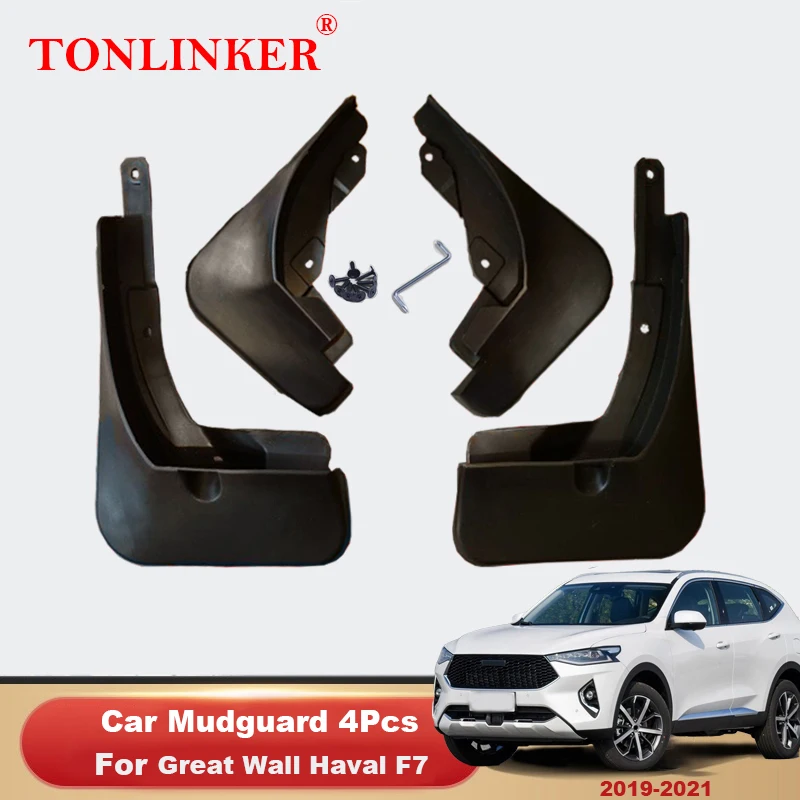 

TONLINKER Car Mudguard For Great Wall Haval F7 2019 2020 2021 Mudguards Splash Guards Mud Flaps Fender Mudflaps 4Pcs Accesories