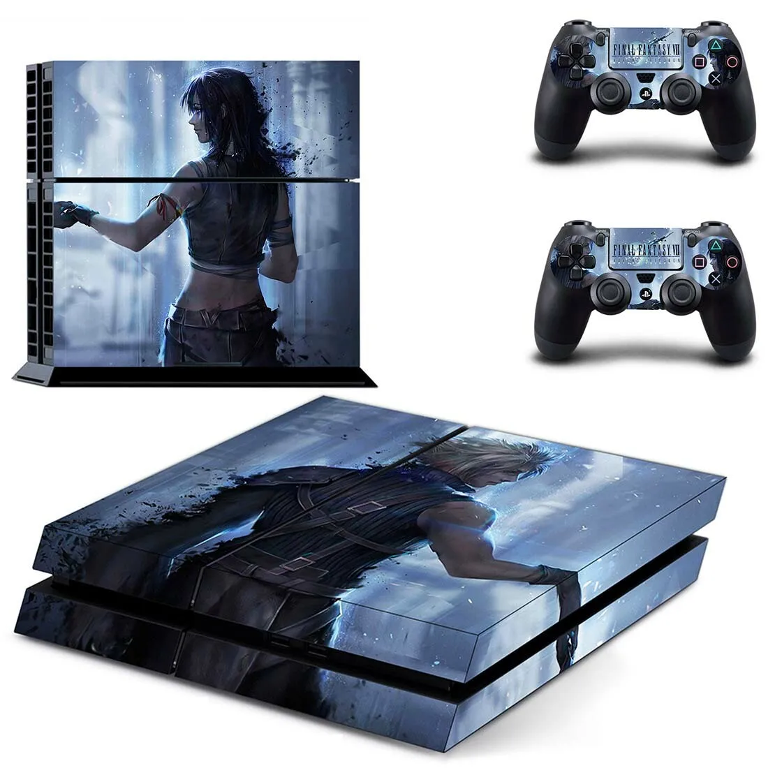 Final Fantasy 7 наклейка для PS4 виниловая наклейка, стикер для консоли sony Playstation 4 и 2 контроллера для Dualshock 4 наклейка для PS4 стикер