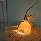 Современные керамические подвесные светильники IWHD в скандинавском стиле, медные светодиодные осветительные приборы для гостиной, столовой, спальни, рядом с лампочками