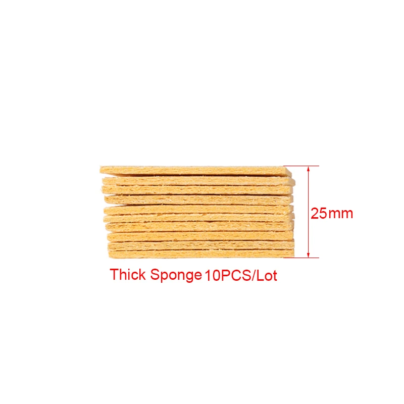 thick 10PCS 60 мм* 60 мм желтый паяльник наконечник сварки чистящие губки колодки высокая температура паяльник Паяльные Аксессуары - Цвет: thick 10PCS