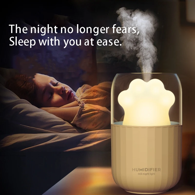 

Mini USB Portable Cat's Claw Small Night Light Negative Ion Home Desktop Air Humidifier, Desktop Quiet Sprayer