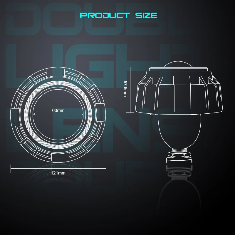 2 5 дюймов линзы проектора Bi Xenon с 3 дюймовый светодиодный Ангельские глазки