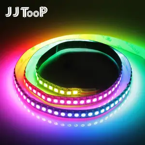 Светодиодная лента WS2812B, 5 в постоянного тока, чёрно-белые печатные платы, WS2812, микросхема 3060144 светодиодов, 17 клавиш, RGB, 50 см, 1 м, 2 м, 3 м, 4 м, 5 м