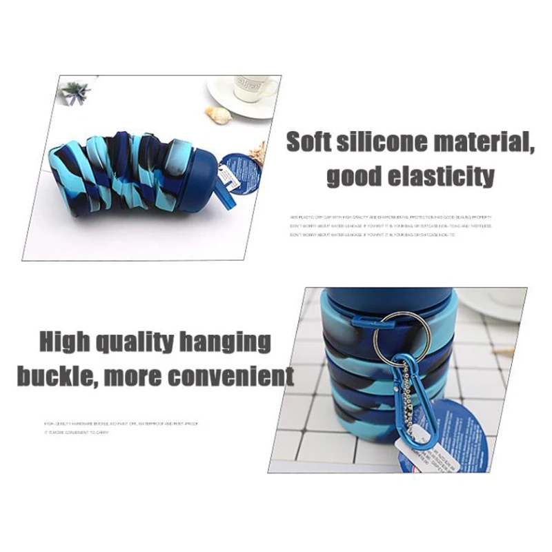 500 мл бутылка для воды камуфляжная Портативная Складная чашка спорта на открытом