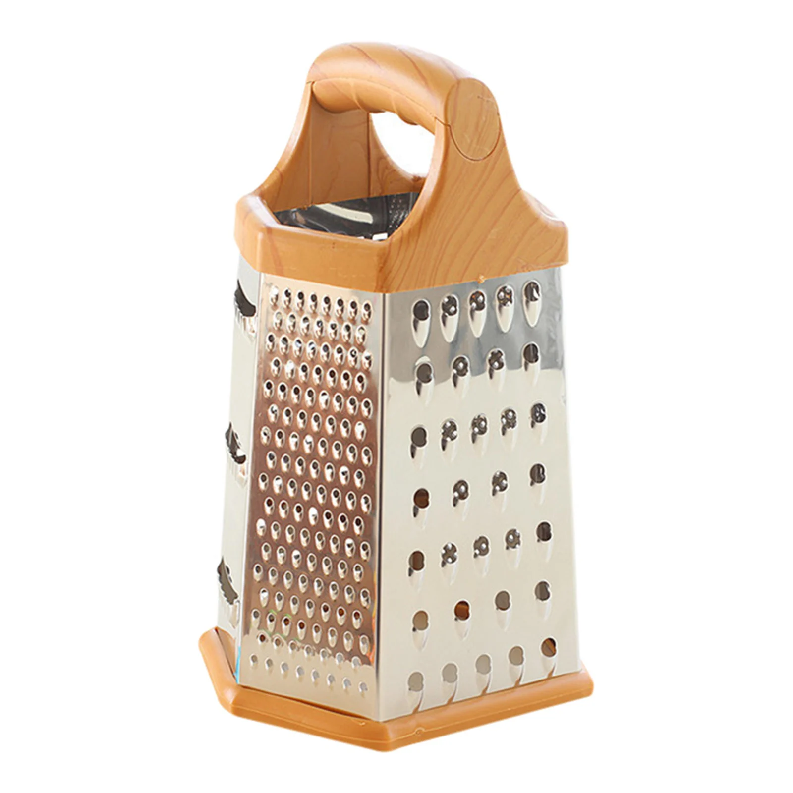 

Kitchen Stainless Steel 6-Sided Box Grater Vegetable Cheese Slicer Shredder TT-best