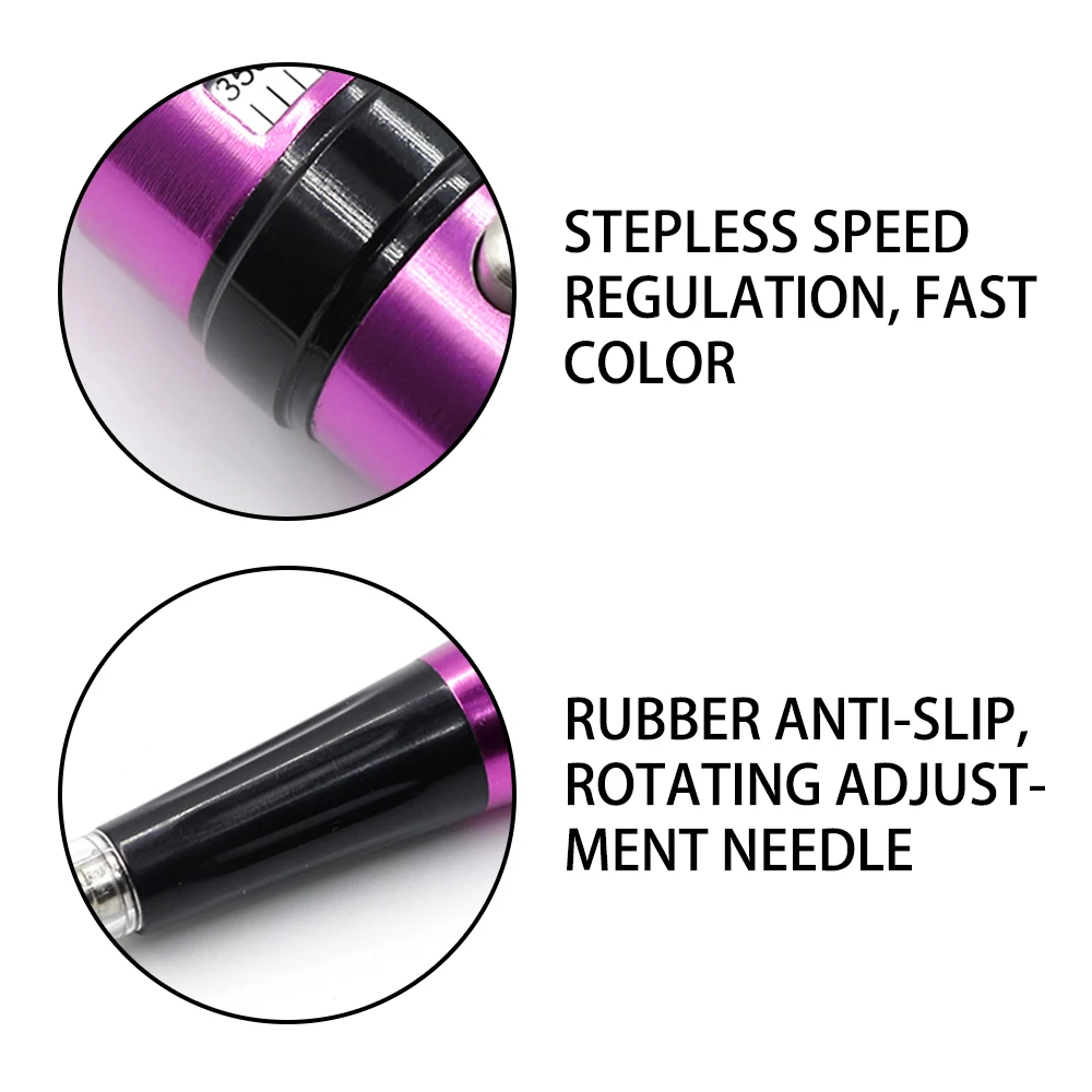 

3 Color Tattoo Machine Stable Motor Permanent Tattoo Pattern Eyebrow Lip Small Tattoo Design Metal Shell Electric Tattoo Machine