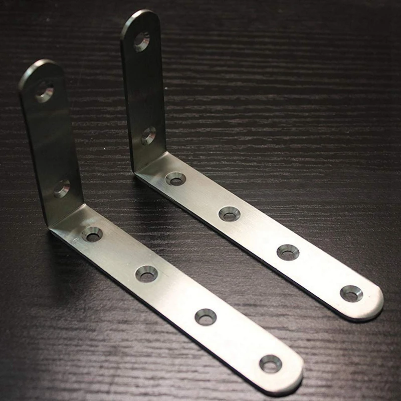 4 шт. нержавеющая сталь сверхмощная &quotL&quot угловая скобка шарнир угол кронштейн