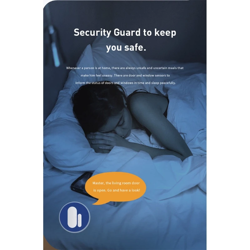 

A9LB Wireless Door Window Sensor Smart Alarm with Free Notification APP Control Home Security Alarm System with Zigbee