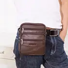 Сумка-мессенджер мужская из натуральной кожи, Модный маленький саквояж на плечо, многофункциональный чемоданчик кросс-боди