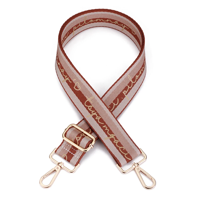 Ellovado Embroidery Bag Replacement Strap Crossbody Bag Shoulder Patchwork Women's Bag Accessories Panelled Color Stripe Belt