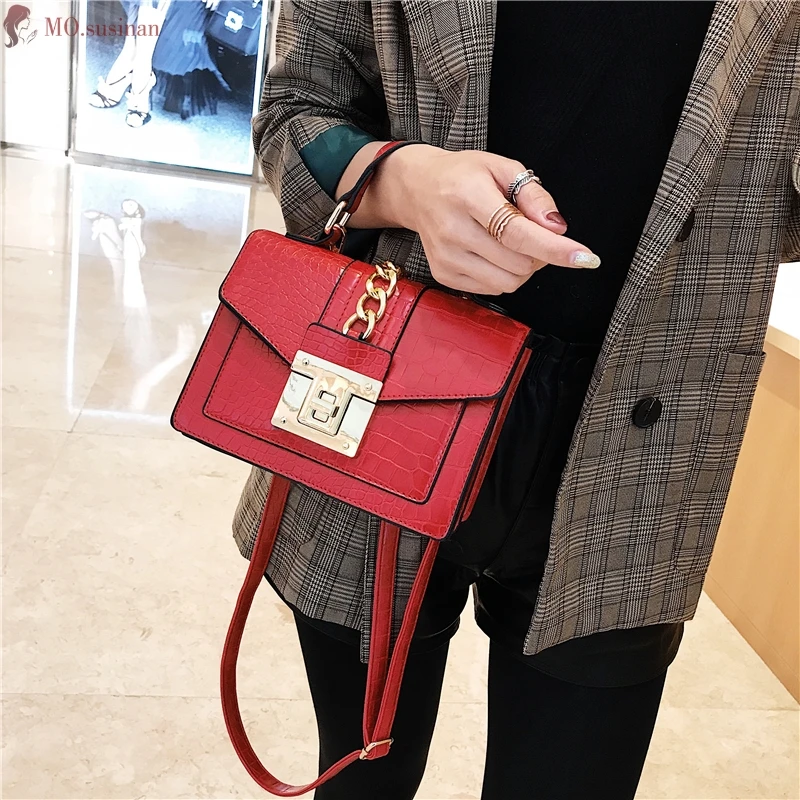 Women Bag Female Leather Handbags Small Messenger Bag Chain Flip Tote Crossbody Bags for Women Vintage Shoulder Bag Bolsos