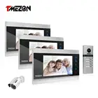 Видеодомофон TMEZON, дверной звонок, сенсорная кнопка, поддержка моментальных снимков и записи видео, дизайн для нескольких квартир