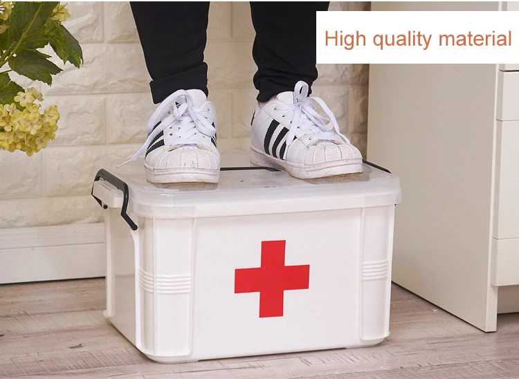 First Aid Kit Medicine Chest Holder Storage Box Multi-layer Emergency Kits Cabinet Security Safety Home Rangement Organizer