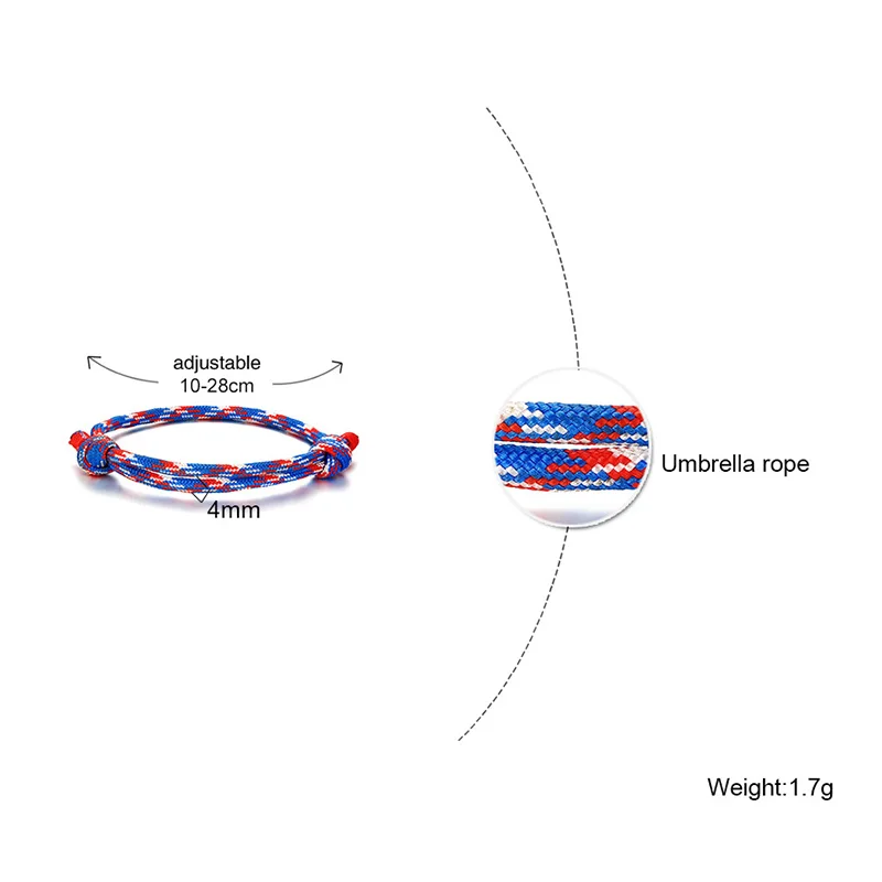 Браслет из ирландской морской синей веревки для мужчин регулируемый