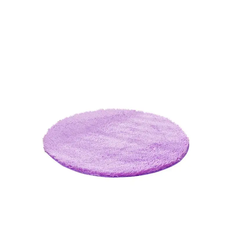 Purple EHOMEBUY, мягкие плюшевые круглые коврики, утепленные детские татами, коврики для гостиной, спальни, Декор, одноцветные, удобные, 9 размеров - Цвет: Purple