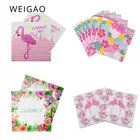 Бумажные салфетки с фламинго для вечевечерние, гавайская Алоха, летняя тропическая посуда для вечеринок, салфетка с пальмовыми листьями, товары для украшения вечеринки