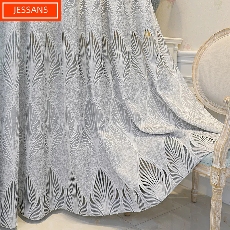 Полупрозрачные и непрозрачные шторы Современные Простые Роскошные занавески из