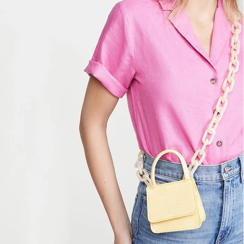 Новинка 2020 миниатюрные акриловые плечевые ремни сумка на одно плечо для модных