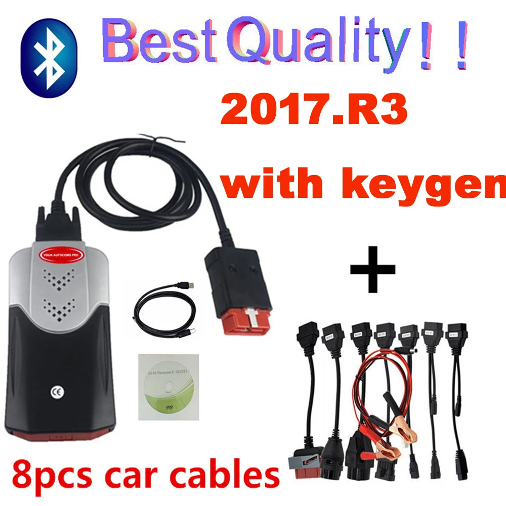 2021 лучший новый VCI VD Bluetooth 2017.R3 2016.R0 Keygen для диагностического инструмента delicht obd2