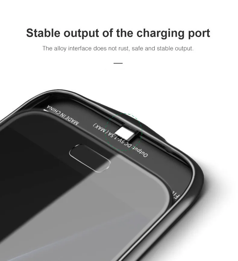 4700 мАч Новый чехол для Galaxy S7 Slim зарядное устройство телефона мягкий силиконовый