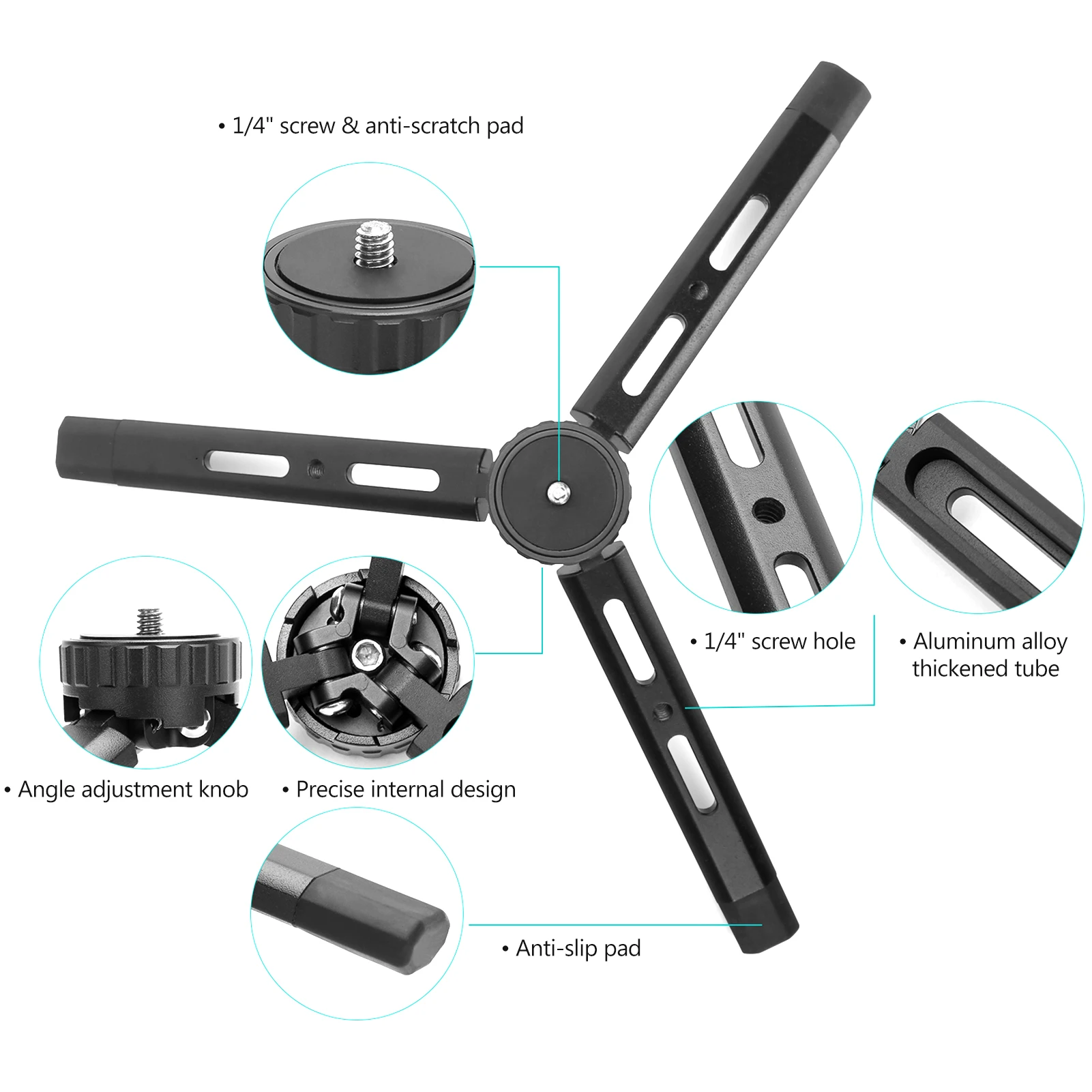 Мини металлический штатив-Трипод Алюминий сплав настольная подставка штатив для