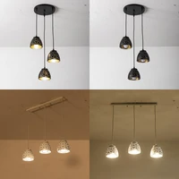 new round led pendant light modern dining e27 led pendant lamp for coffee bar hanging lamps nordic iron lampshade pendent light