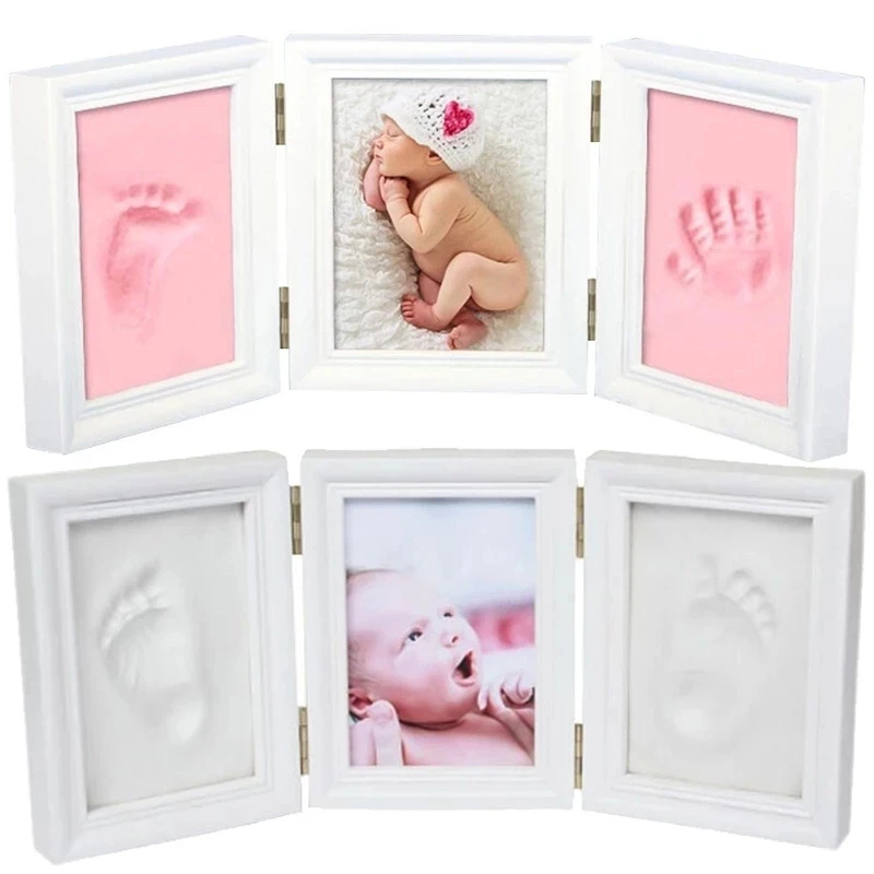 

Newborns Baby Soft Clay Inkpad Photo Frame Handprint 3D DIY Non-toxic Exquisite Souvenirs Casting for Newborns Kid Baby Gift Kit