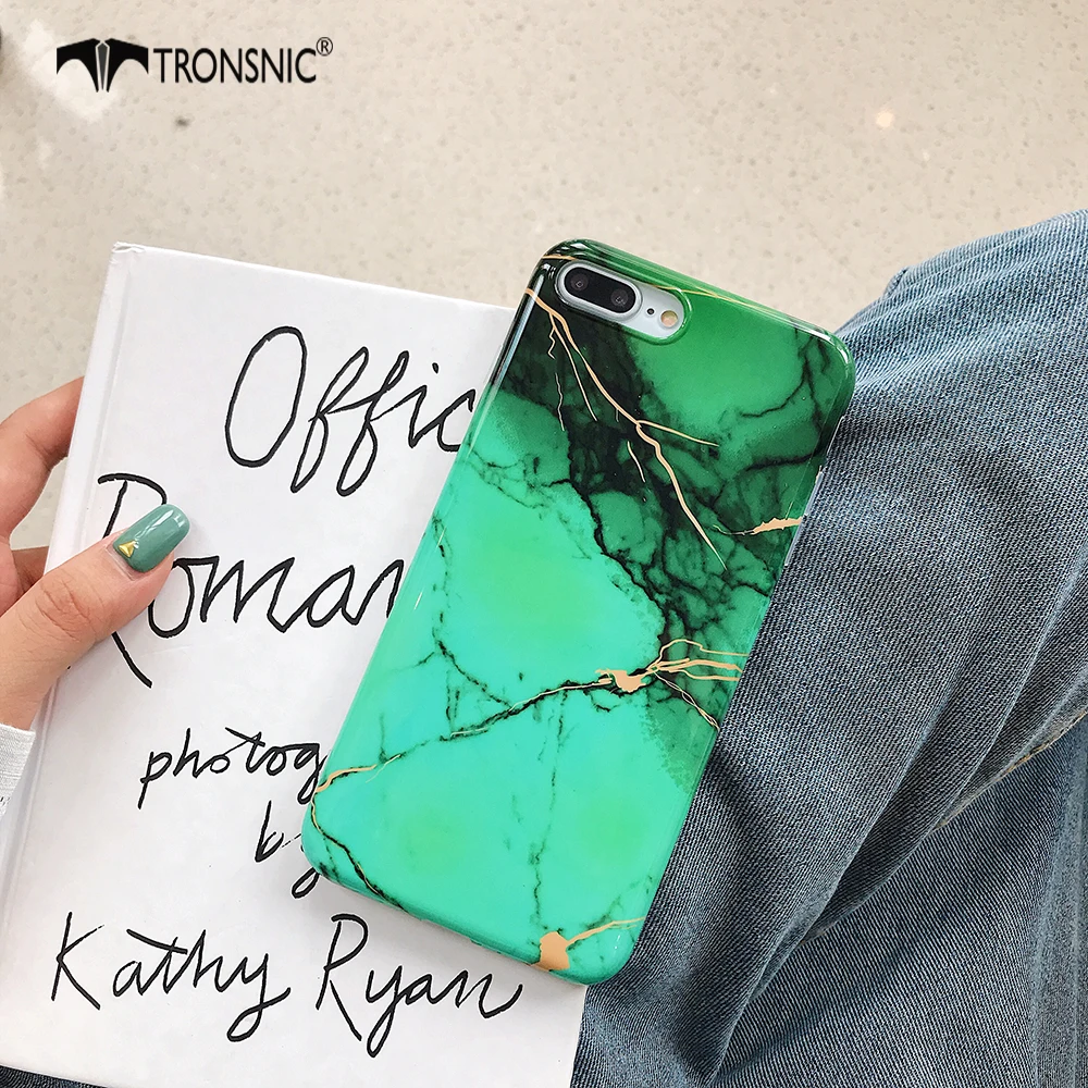 Чехол TRONSNIC для телефона с зеленым мрамором iPhone X XS MAX XR мягкий матовый Розовый