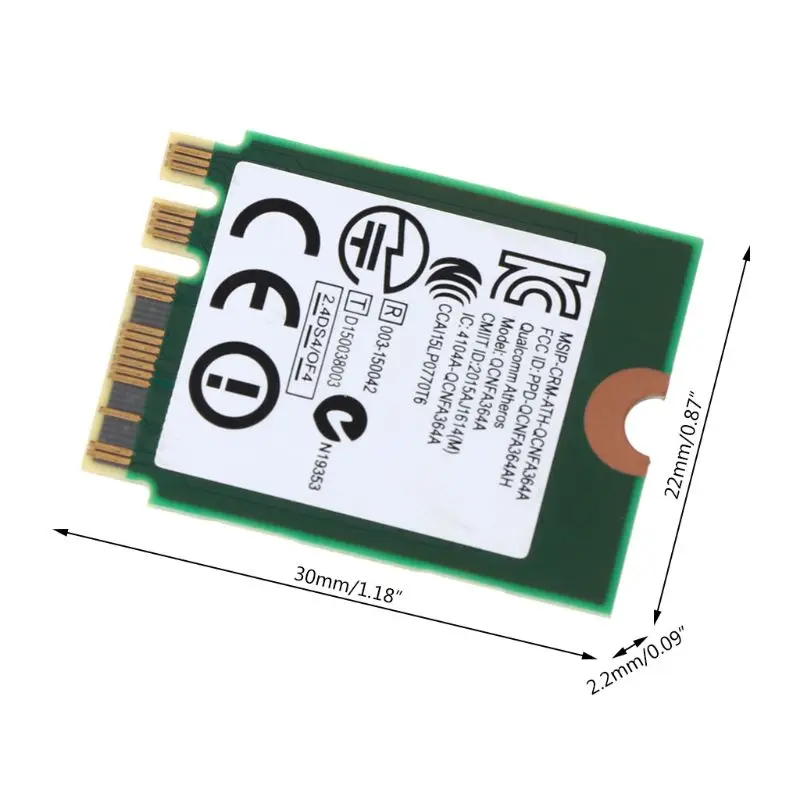 Killer 1535 1525 QCNFA364A AC M.2 NGFF WIFI Card Wireless Adapter Converter for MSI GT72/GS60/GE62/GE72/PE60 Dell Alienware | Компьютеры и