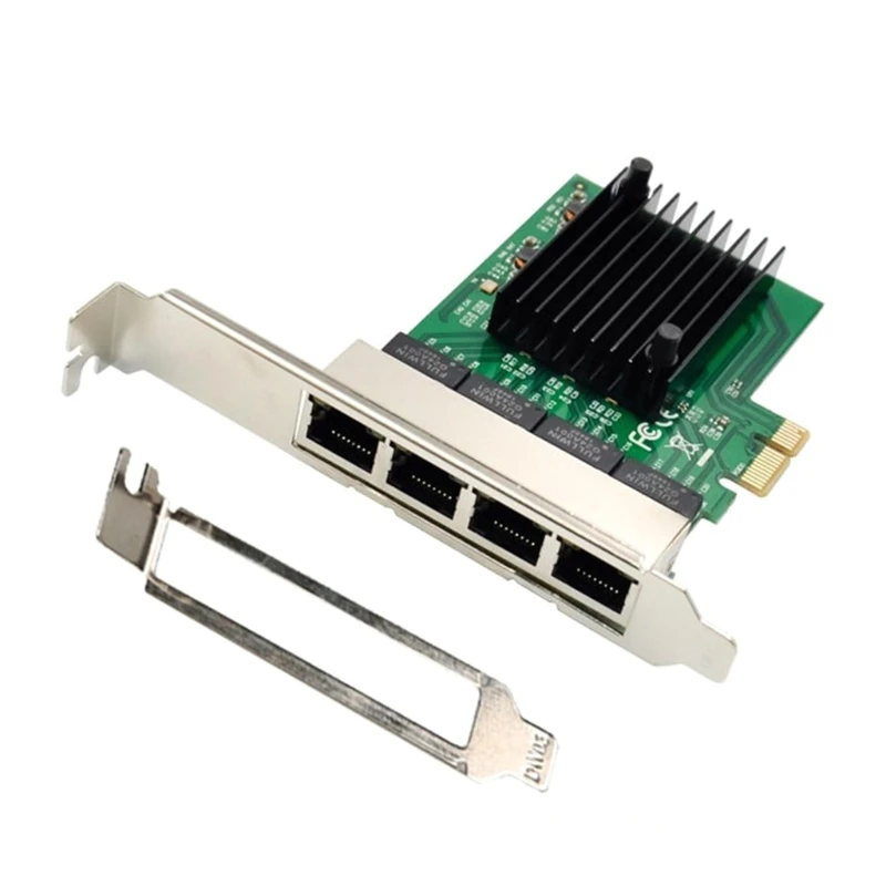 

KX4A 4 Ports PCIe X1 82576 Chip 10/100 / 1000Mbps Lan Card Wired Server Gigabit Network Card PCIe Ethernet Adapter