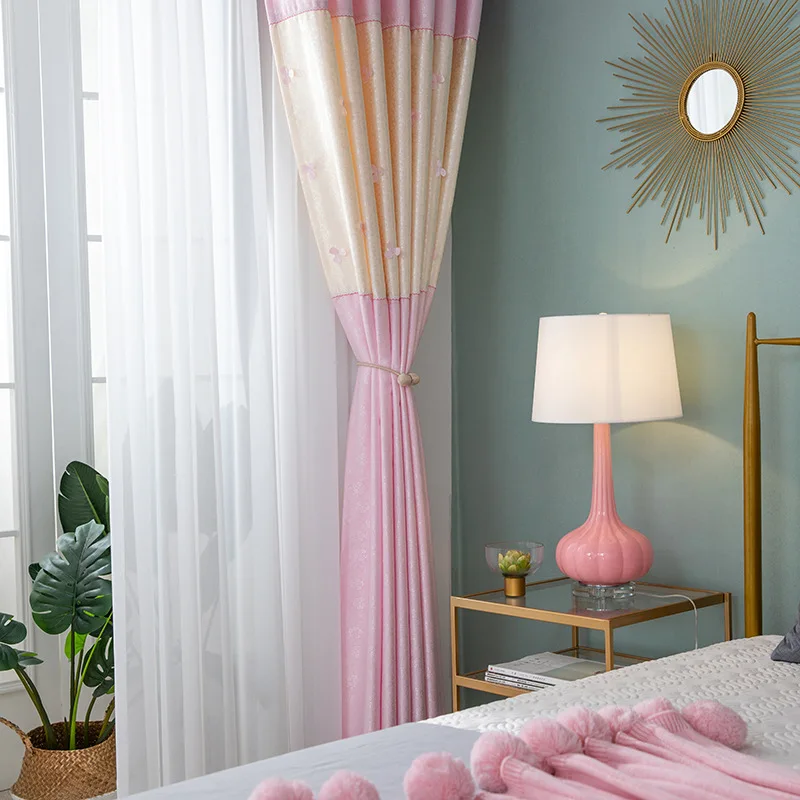 Новый цветок сшивание жаккардовые занавески s гостиная спальня готовые могут