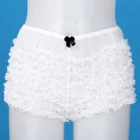 Мужские трусы-боксеры, сексуальные кружевные танцевальные шорты с оборками, полупрозрачное нижнее белье с эластичной талией для танцев, трусы для тренировок, трусы