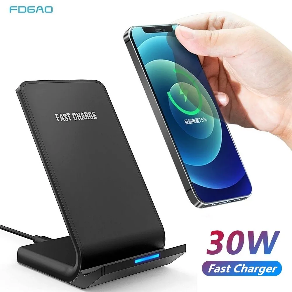 Беспроводное зарядное устройство FDGAO для Samsung S10 S20 S21 iPhone 12 11 Pro XS MAX XR X 8 | Мобильные