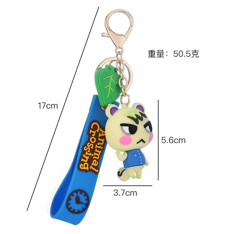 

Japanese Fashion Game Animal Keychains Crossing Pendant Keyrings Playstation Delicacy Handmade Bag Trinket Keyring Gift