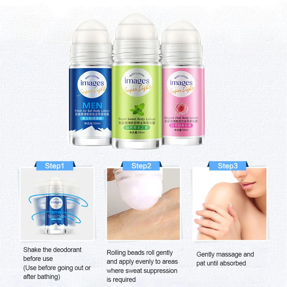 

50ml Dry Cool Refresh Roll-on Ball Deodorant Underarm Antiperspirant Body Lotion Non-toxic Comfortable
