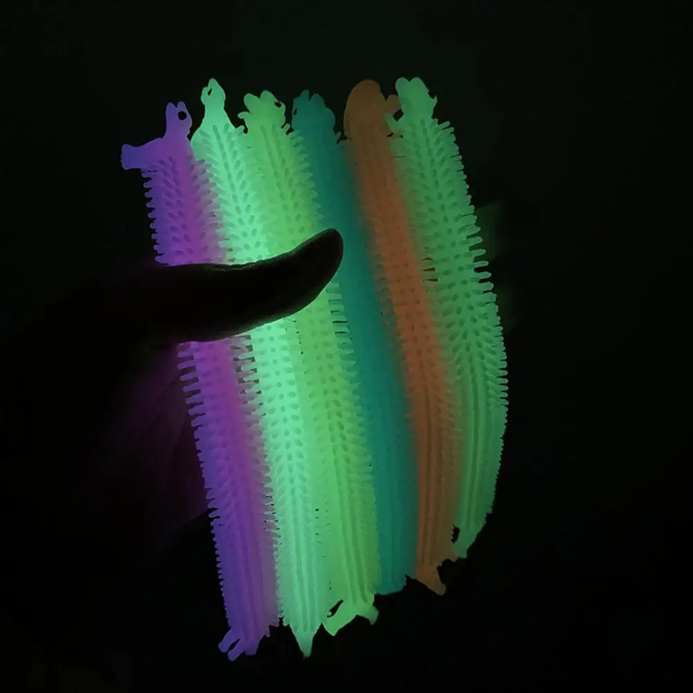6Pcs Anti Stress Toys Worm Noodle Stretch String TPR Luminescent Rope Fidget Autism Vent Toy For Adults Kids Children | Игрушки и хобби