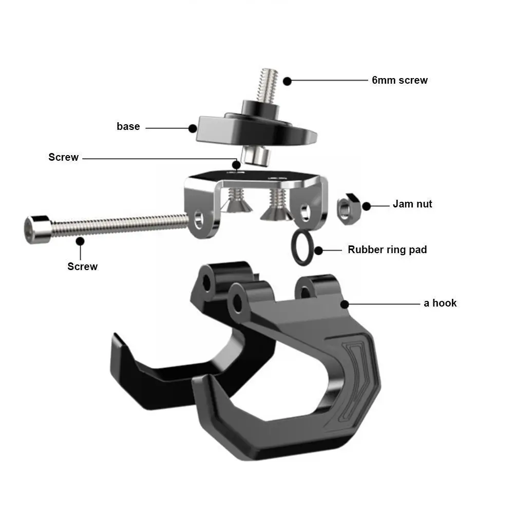 

Aluminum Alloy Motorcycle Luggage Helmet Double Hook Hanger Helmet Scooter With Screw Bag Hook Mount Holder Motorbike Durab H6J5
