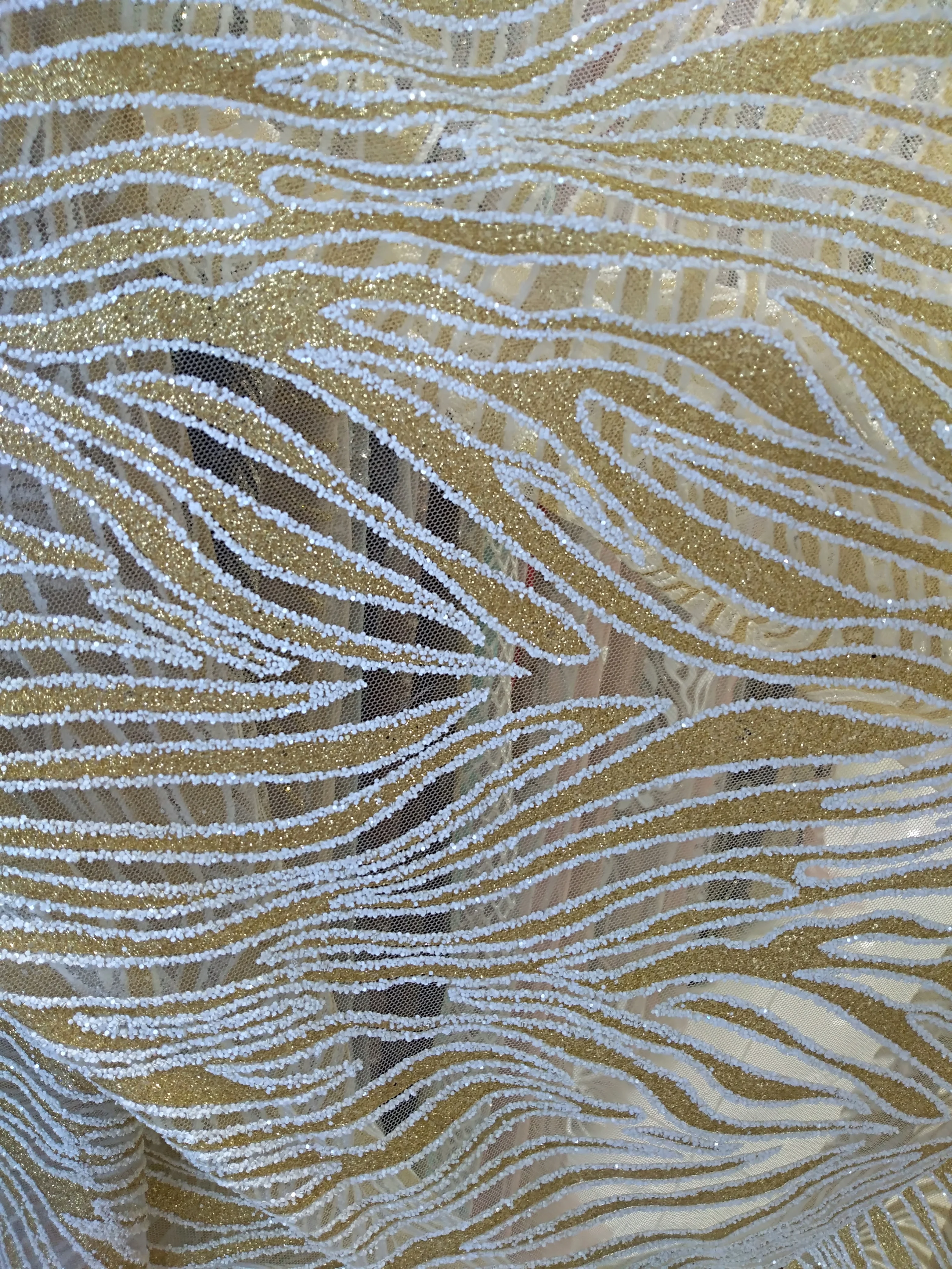 Высокое качество золото белый склеенный блеск блестками французский сетки