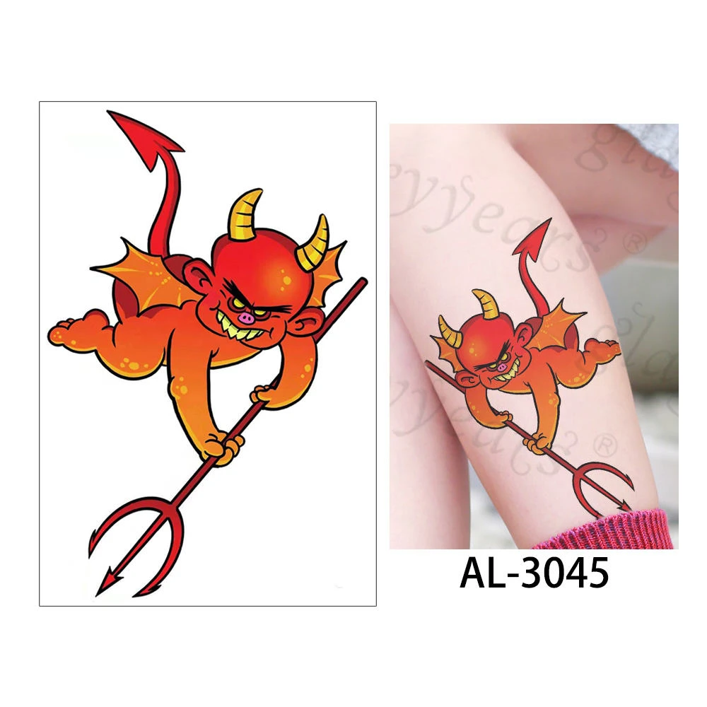 AL-3045 Glaryyears 1 шт. временные татуировки наклейки красочные поддельные Монстры флэш водонепроницаемые Модные маленькие тела Искусство мужчины женщины ребенок - Цвет: AL-3045