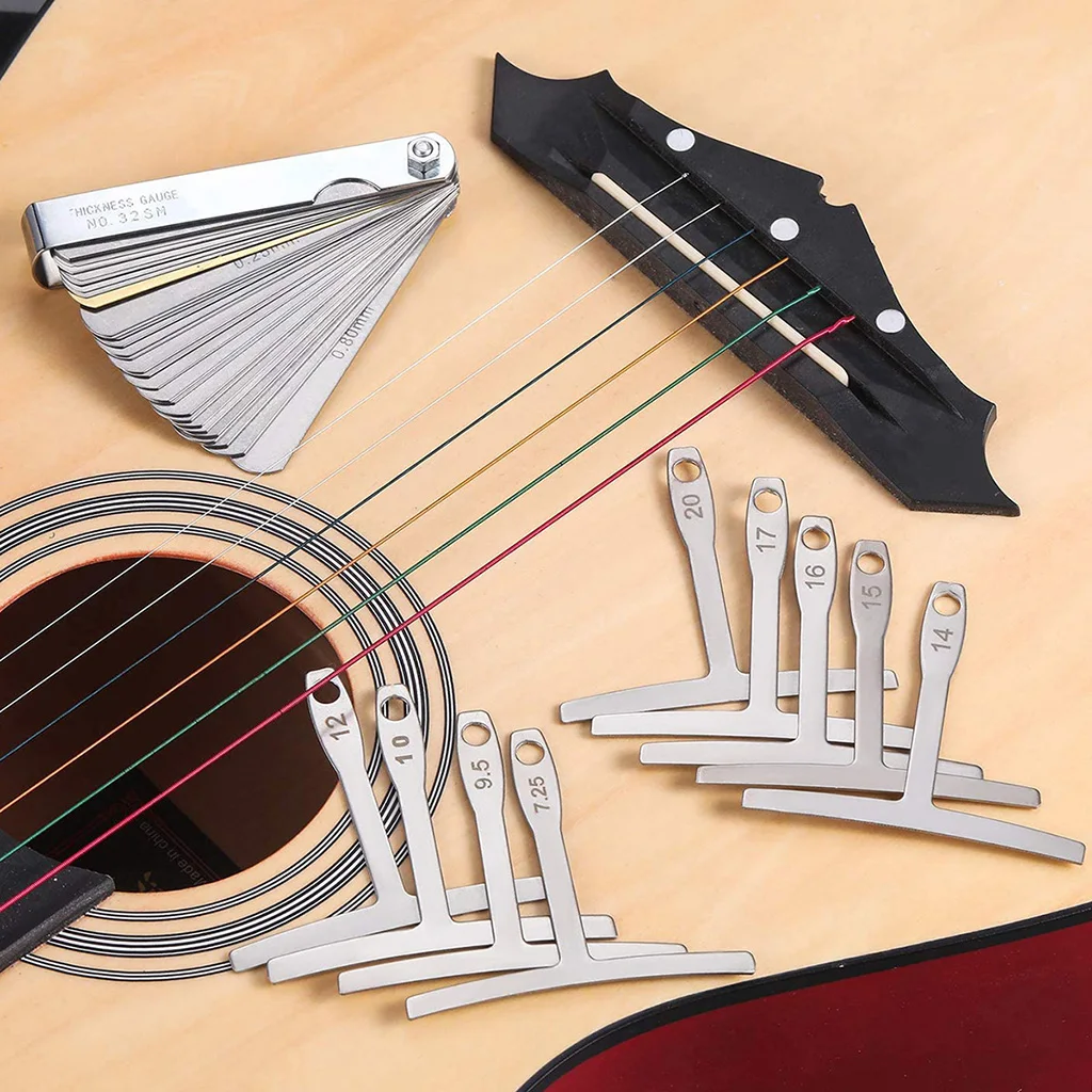 32 листа щупа манометр гитара подструна радиус Калибр Luther ремонтный