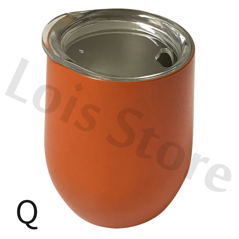 12 унций бокалы для вина 1 шт. 304 из нержавеющей стали с крышкой в форме яйца пивная