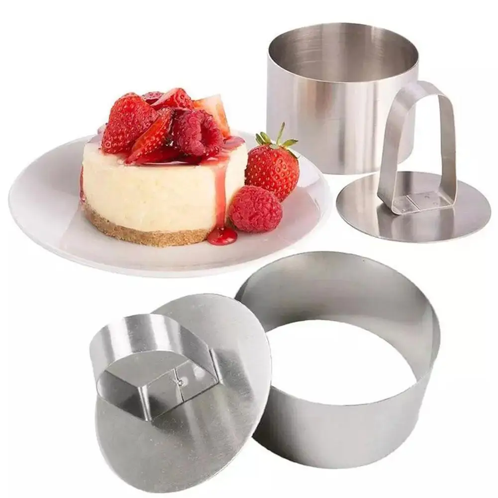 

New Mousse Mold Cake Ring Anti-rust Steel Round Cutting Mold Baking Kitchen Cake Room Tool Mold Portable Sell One by One