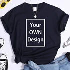 Собственный дизайн, брендовая футболка с логотипомизображением на заказ для мужчин и женщин, футболка сделай сам, Повседневная футболка с коротким рукавом, топы, свободная футболка